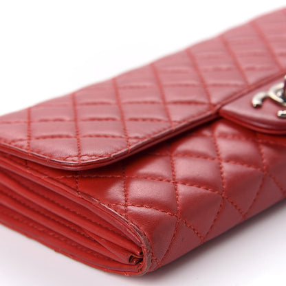 Chanel Lambskin Quilted Chain Clutch Flap Red 6 of 17