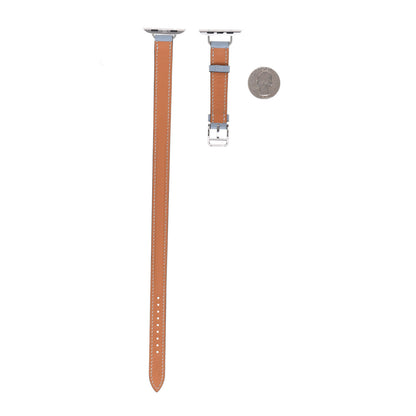 Hermes Swift 41mm Apple Watch Attelage Double Tour Band Bleu Lin 2 of 8