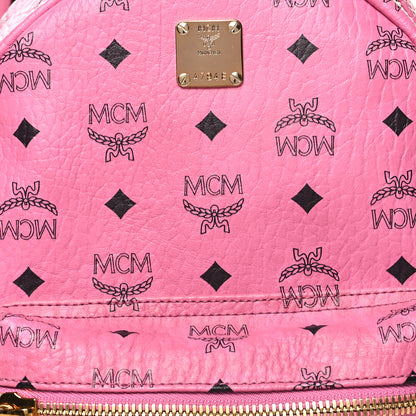 MCM Visetos Small Side Stud Stark Backpack Pink 7 of 10