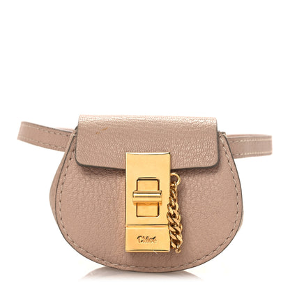 Chloe Grained Calfskin Mini Drew Belt Bag Cement Pink 1 of 11