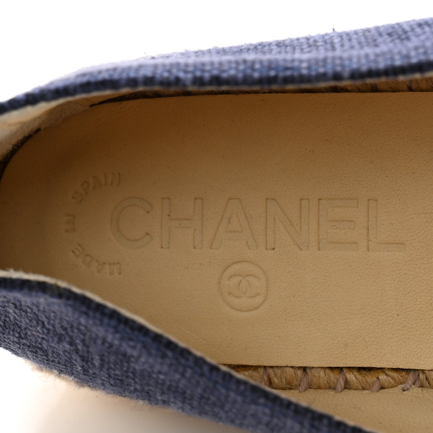 Denim Toile CC Espadrilles 40 Navy Black