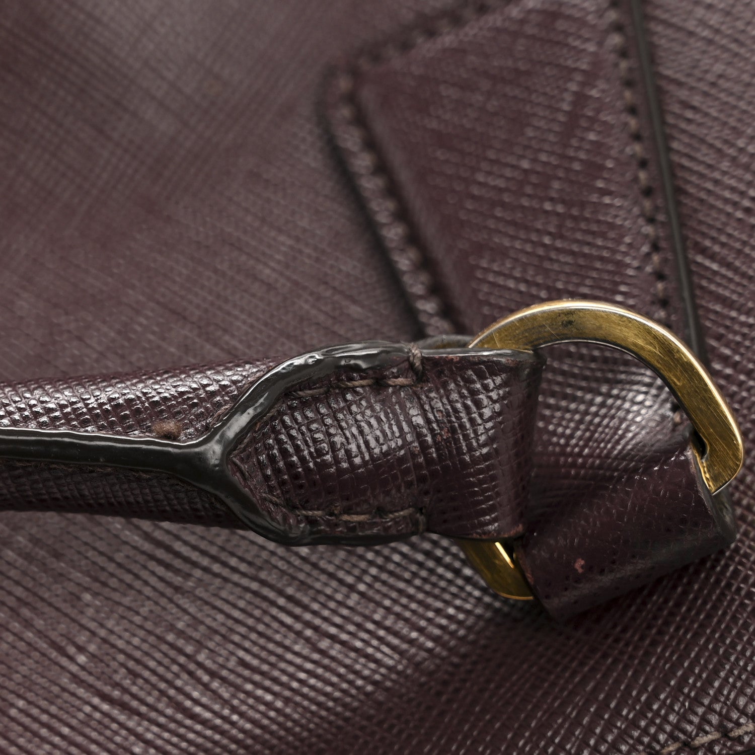 Prada Saffiano Lux Medium Double Zip Tote Bordeaux 1785780