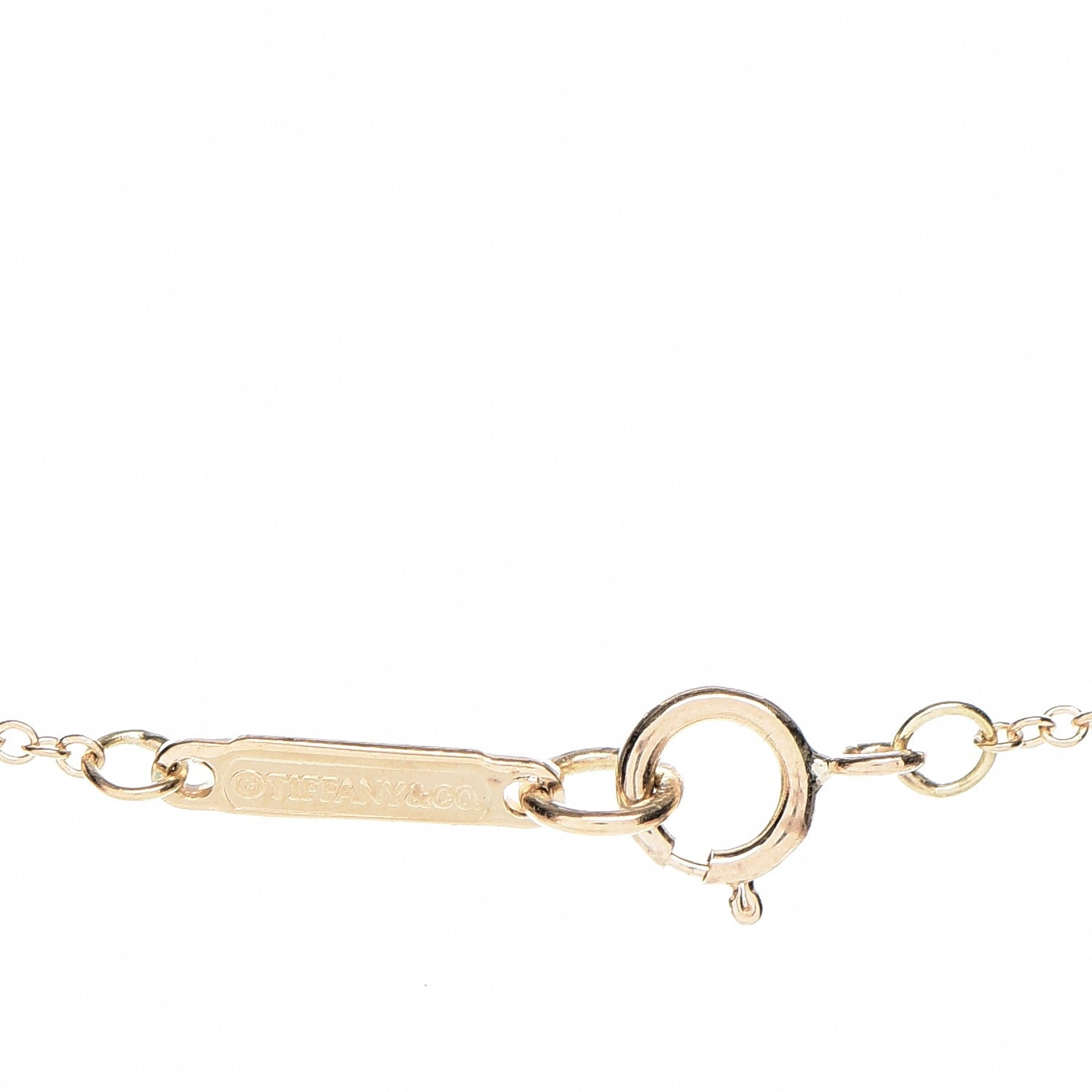 Tiffany 18K Yellow Gold Twist Bow Pendant Necklace 7 of 8
