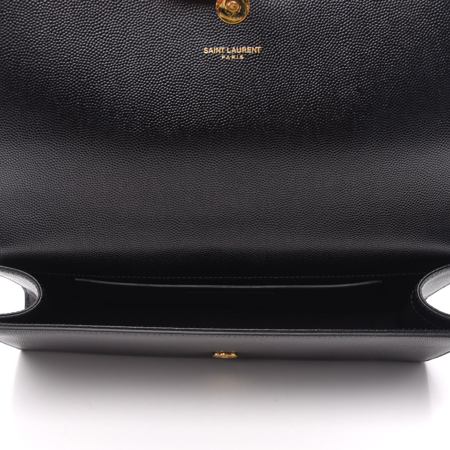 Saint Laurent Grain De Poudre Monogram Cassandre Clutch Black 5 of 8