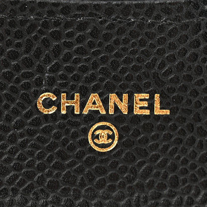 Chanel Caviar Quilted Flap Card Holder Wallet Black 6 of 10