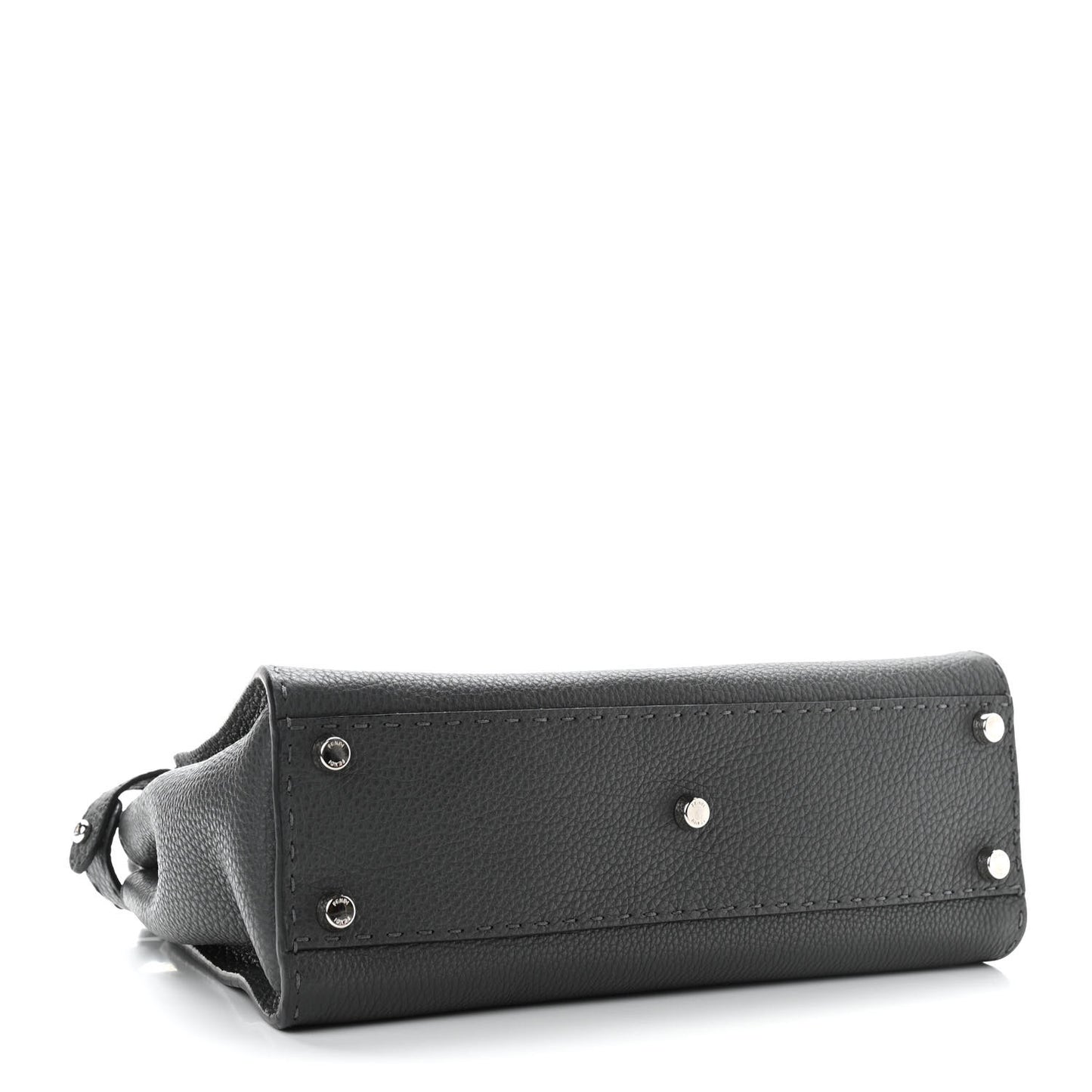 Cuoio Romano Selleria Bi-Color Medium Peekaboo Iconic Satchel Asfalto Latte