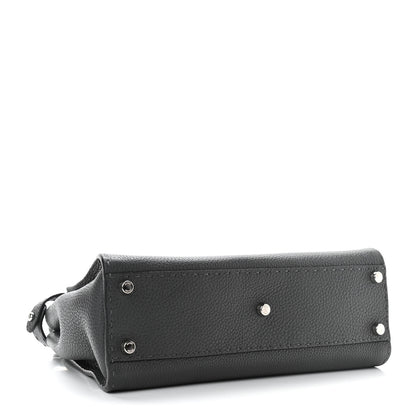 Fendi Cuoio Romano Selleria Bi-Color Medium Peekaboo Iconic Satchel Asfalto Latte 3 of 9