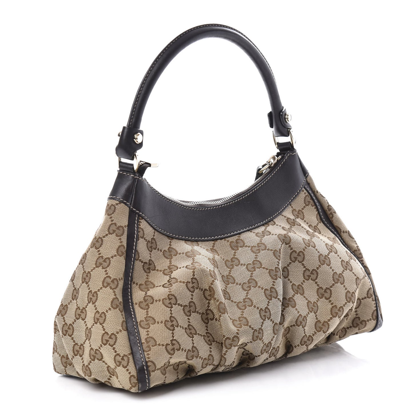 Monogram Medium D Gold Ring Hobo Dark Brown