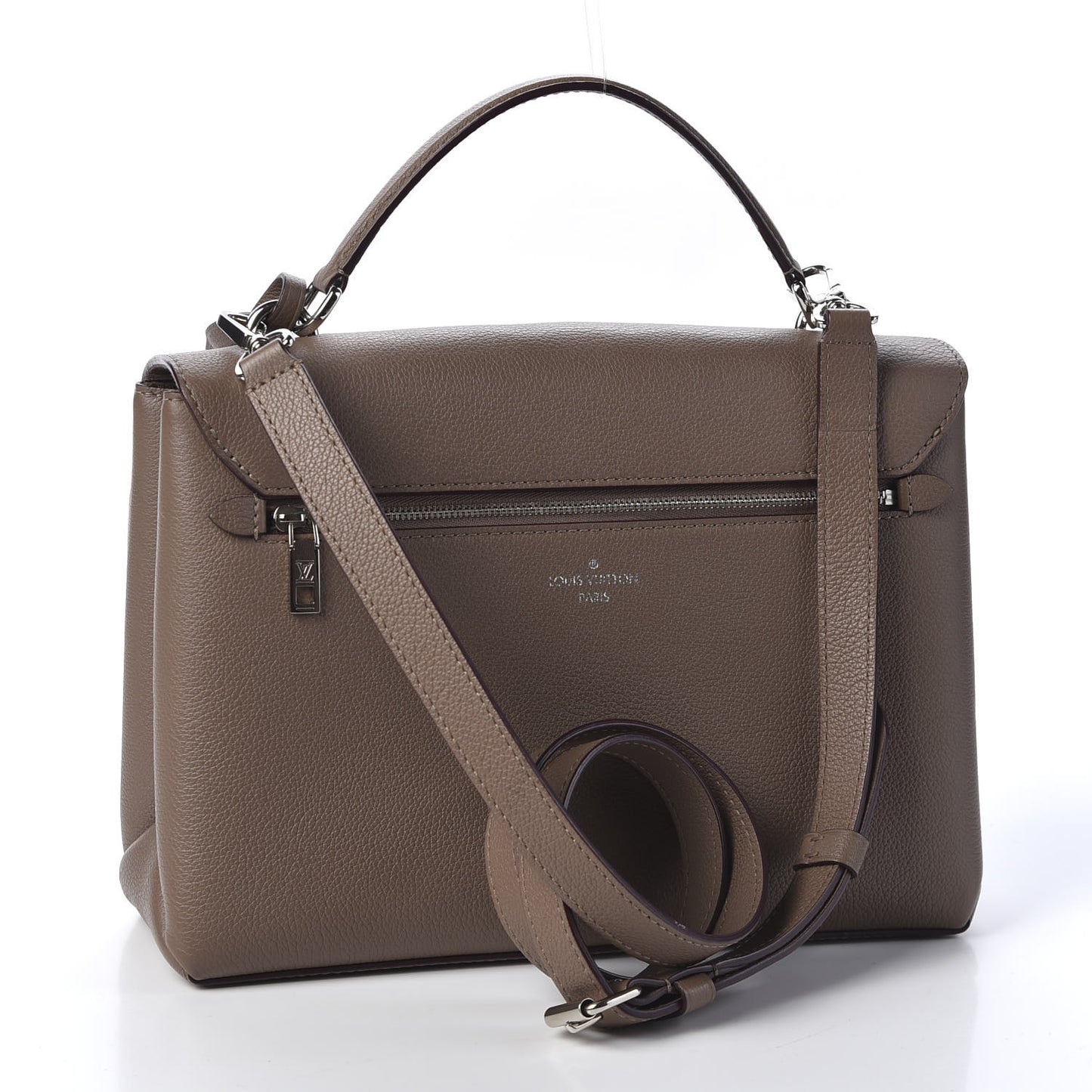 Soft Calfskin My Lockme Top Handle Taupe Glace