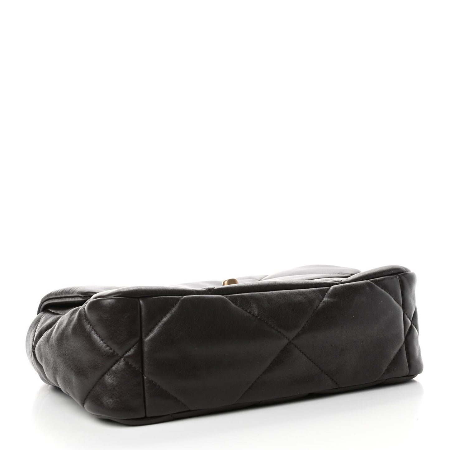 Lambskin Quilted Medium Chanel 19 Flap Dark Brown