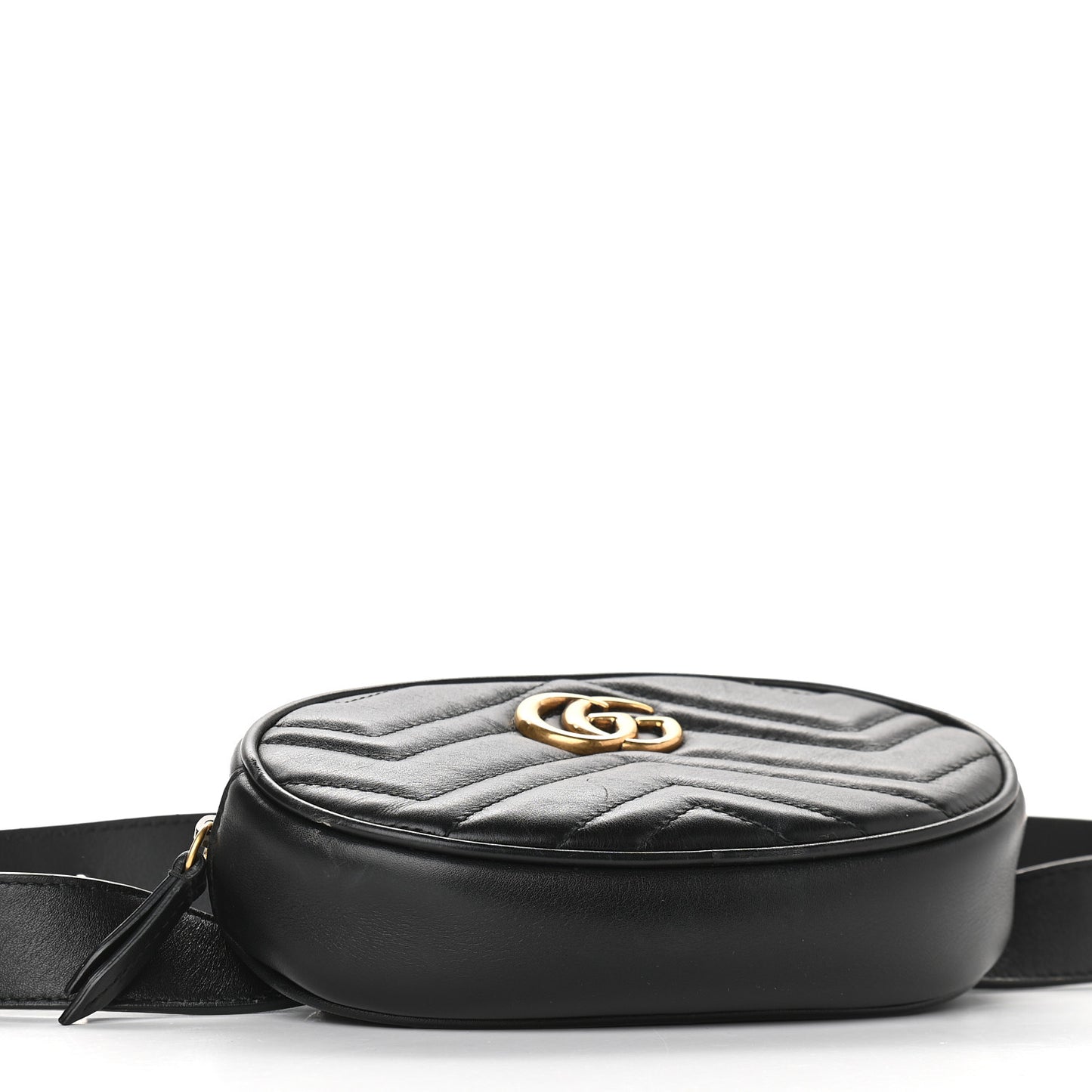 Calfskin Matelasse GG Marmont Belt Bag 85 34 Black