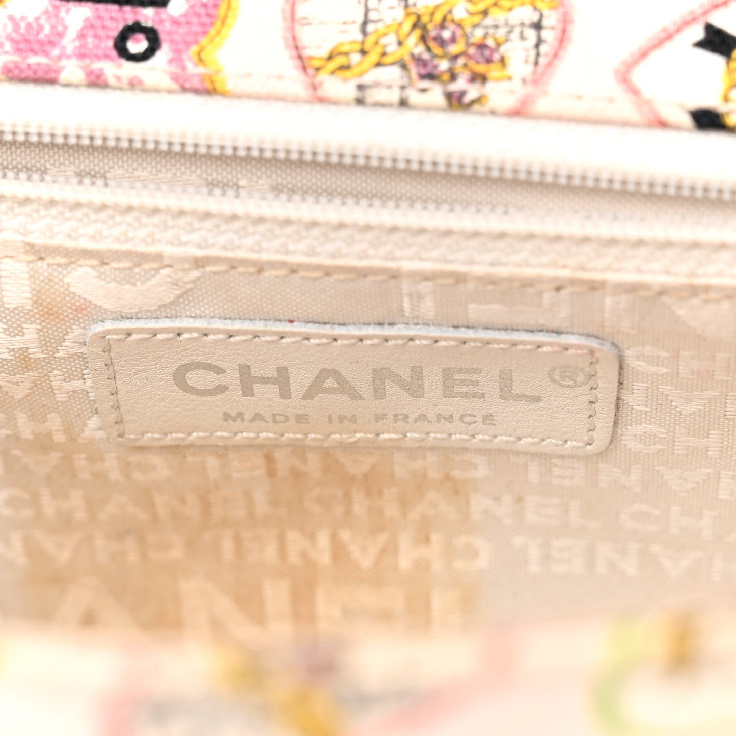 Canvas Coco Hearts Small Flap Bag Pink