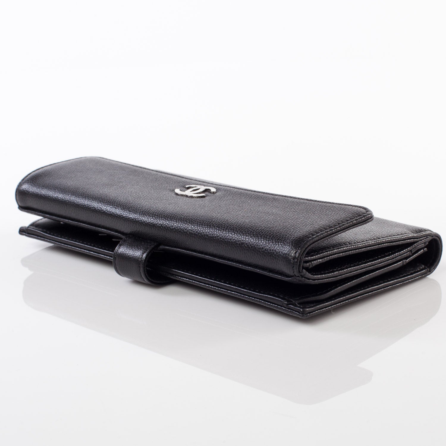 Chanel Caviar Leather Flap Wallet Black 4 of 9