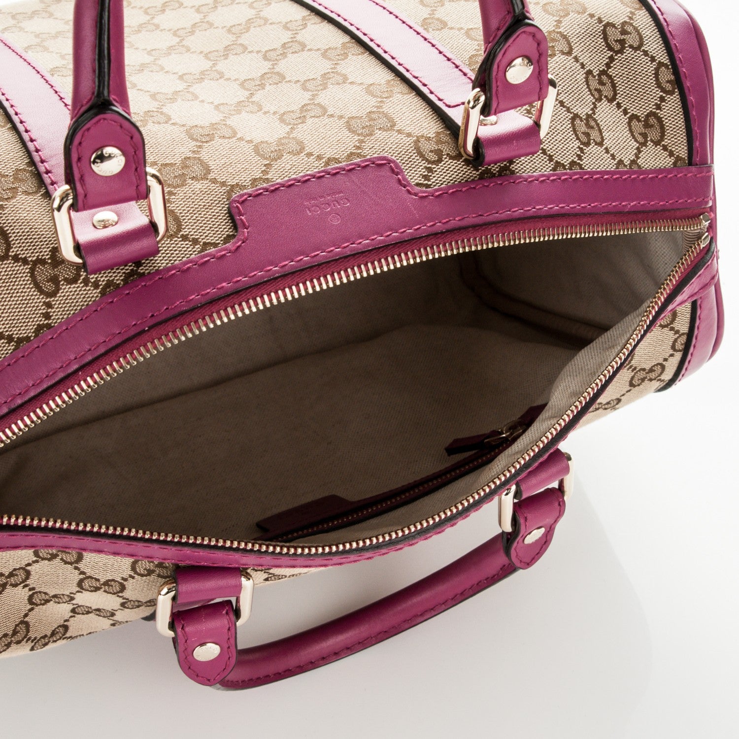 Gucci Monogram Medium Joy Boston Beige Peonia Flower 5 of 7