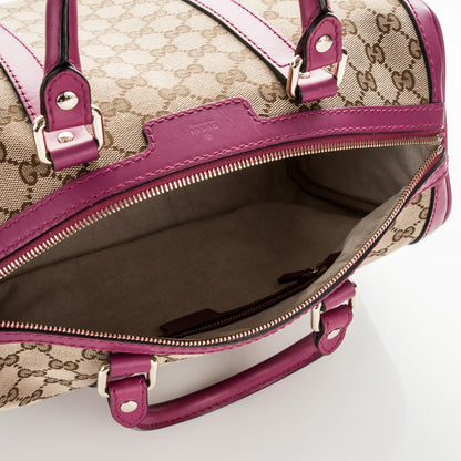 Gucci Monogram Medium Joy Boston Beige Peonia Flower 5 of 7