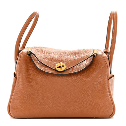 Hermes Taurillon Clemence Lindy 26 Gold 1 of 18
