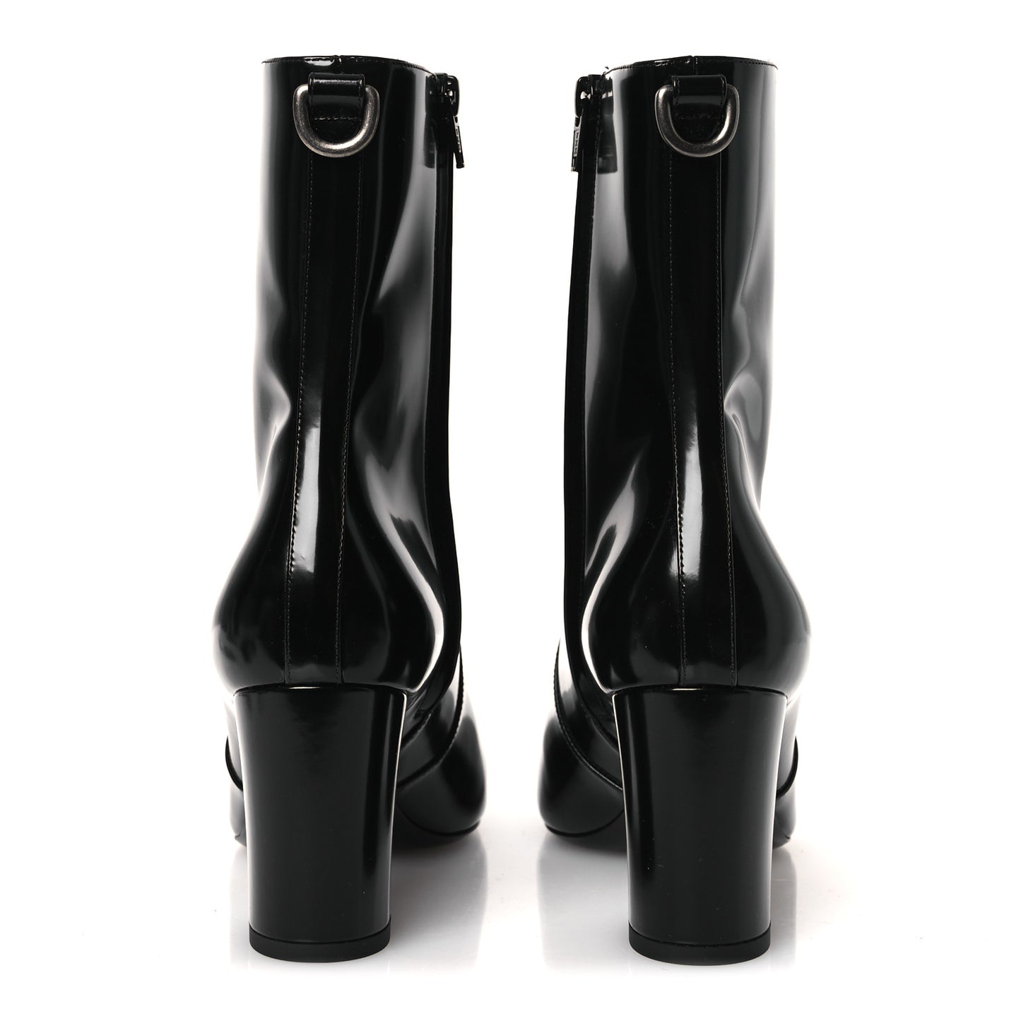 Vitello Marilyn Betty 70 Ankle Zip Boots 38.5 Black