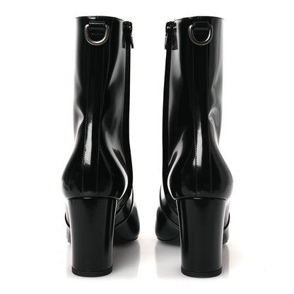 Saint Laurent Vitello Marilyn Betty 70 Ankle Zip Boots 38.5 Black 6 of 10