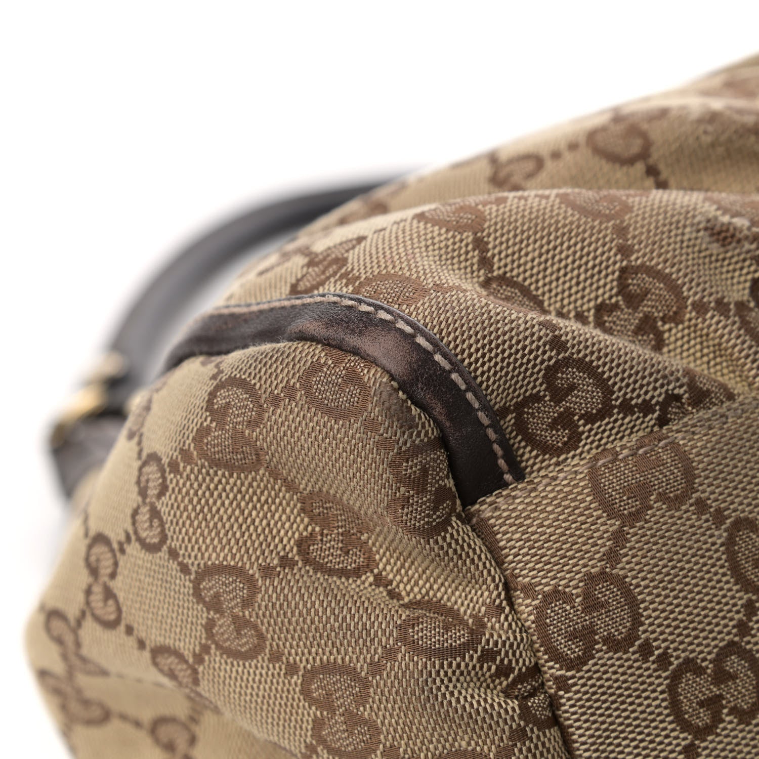 Gucci Monogram Medium D Gold Ring Hobo Dark Brown 11 of 18