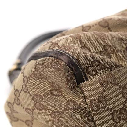 Gucci Monogram Medium D Gold Ring Hobo Dark Brown 11 of 18