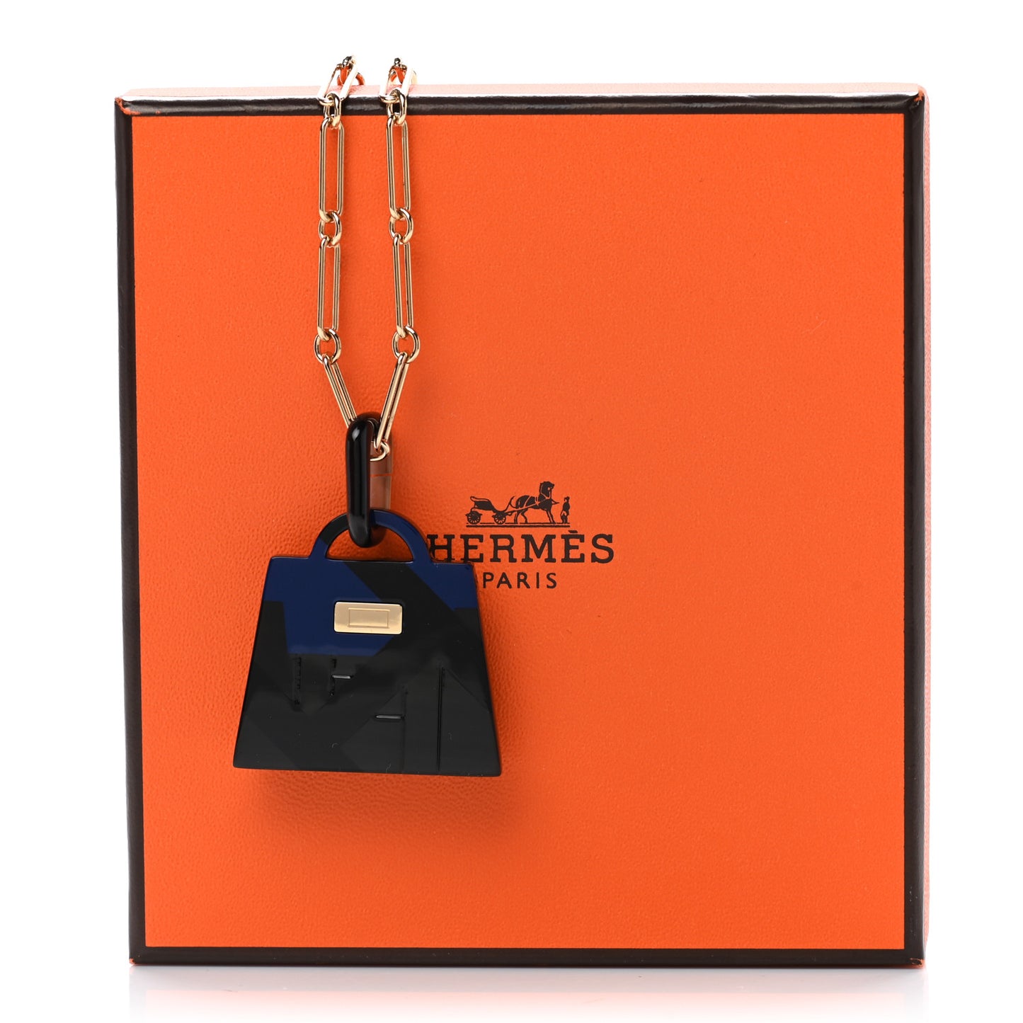 Permabrass Buffalo Horn Large Amulette Kelly Pendant Necklace