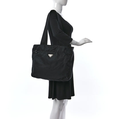 Prada Nylon Vela Large Zip Tote Black 2 of 11