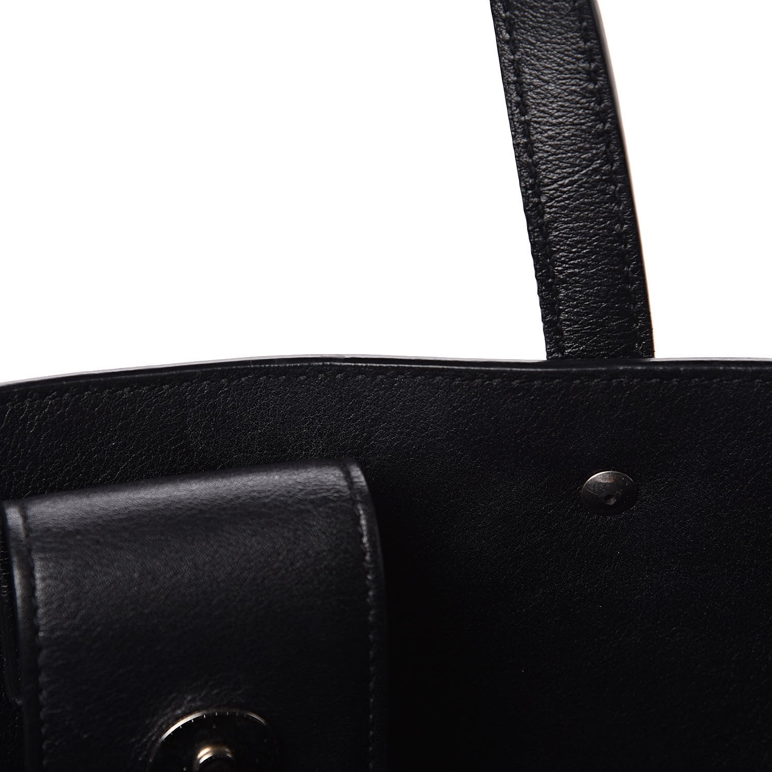 Saint Laurent Calfskin Medium Amber Tote Black 10 of 13