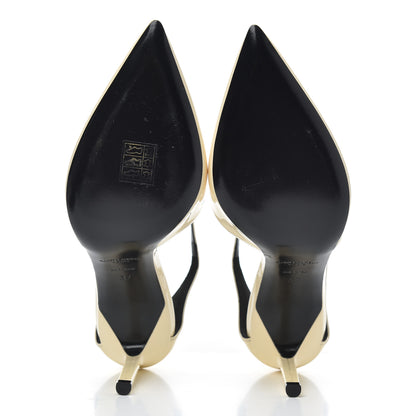 Saint Laurent Patent Anja 85 Ankle Strap Pointed Pumps 37 Coquille 5 of 11
