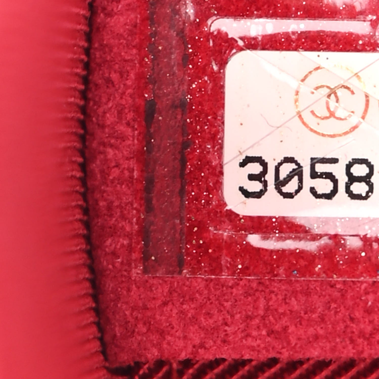 Chanel Patent Quilted Small Round Vanity With Chain Red 7 of 11