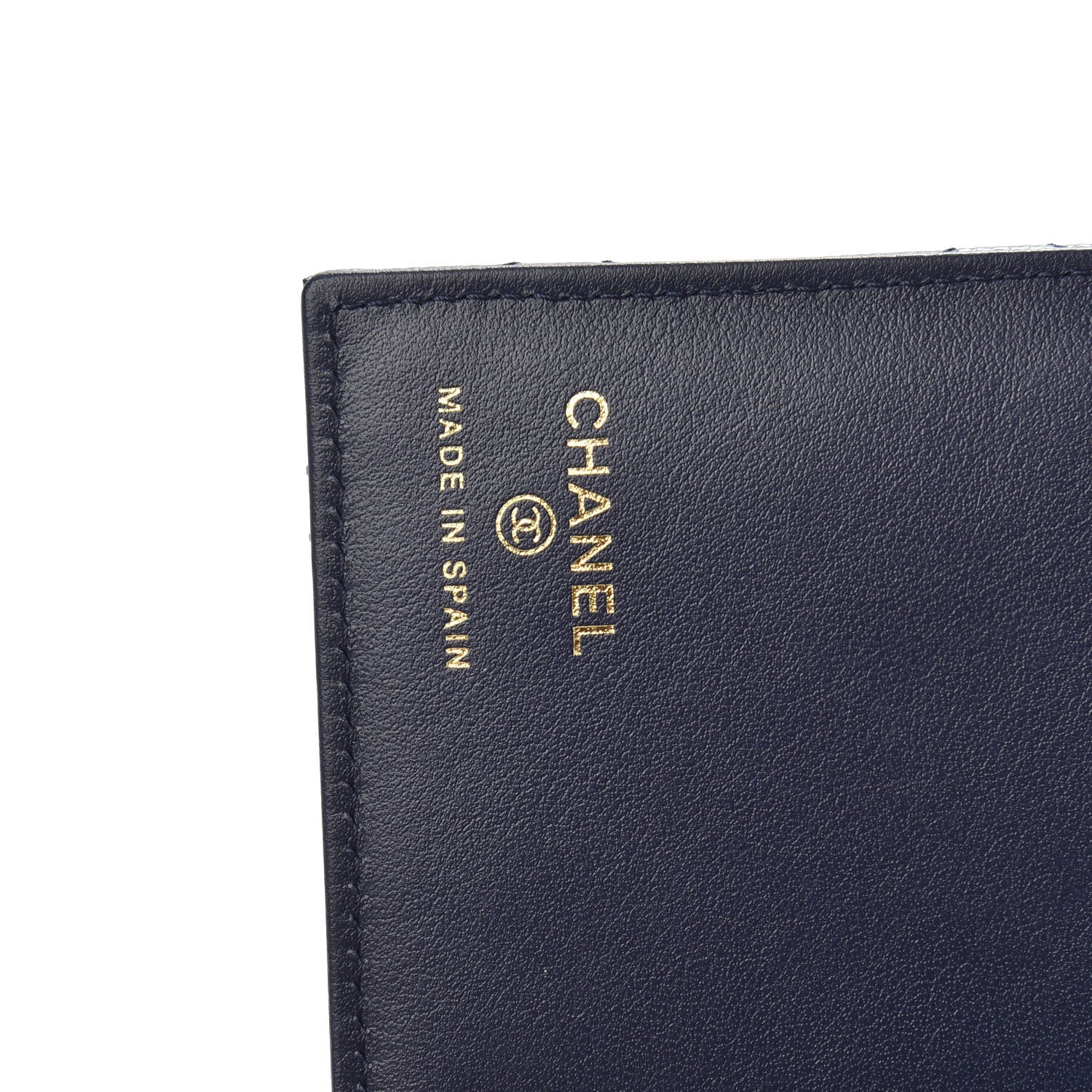 Chanel Caviar Quilted Passport Holder Navy Blue 6 of 8