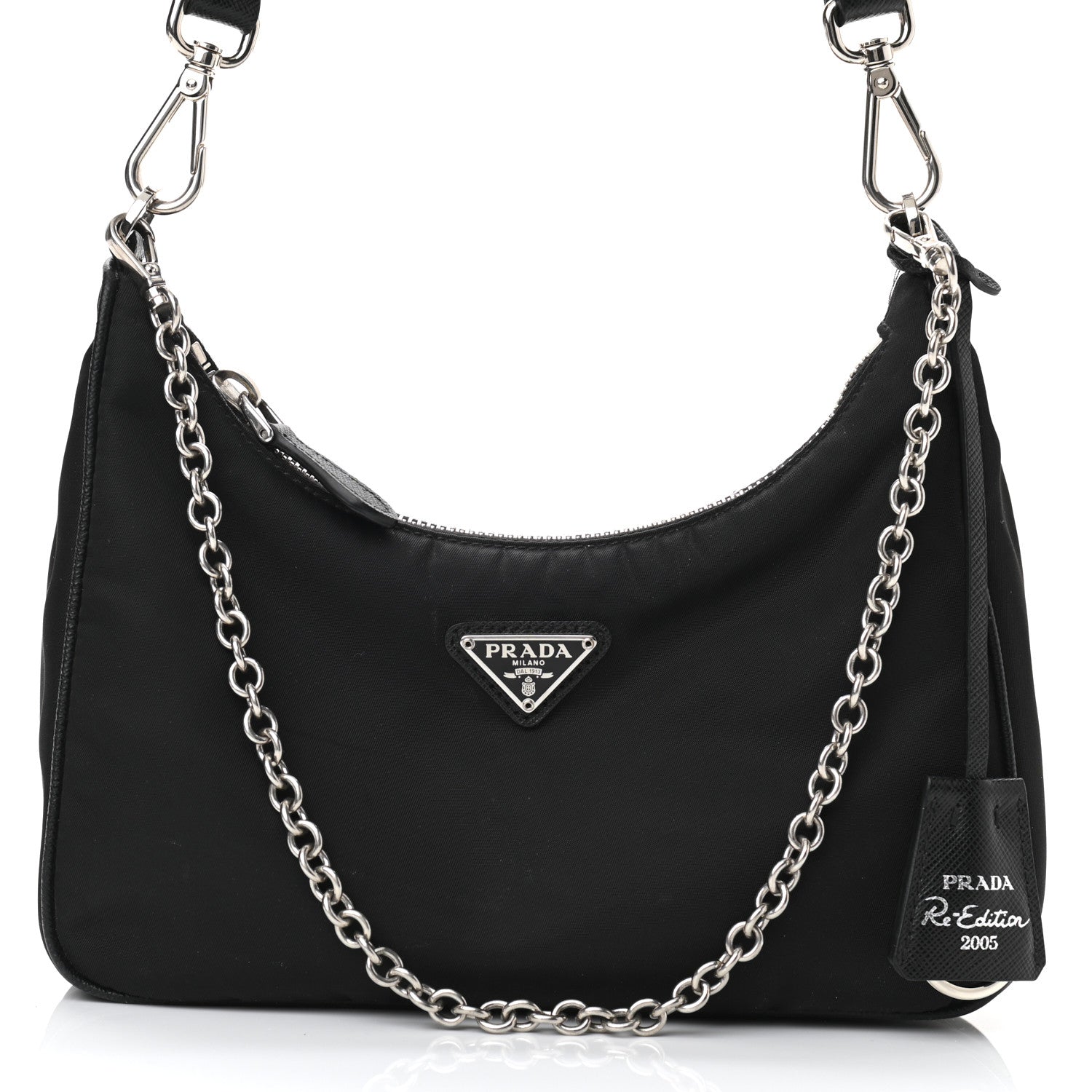 Prada Nylon Re-Edition 2005 Shoulder Bag Black 6 of 8