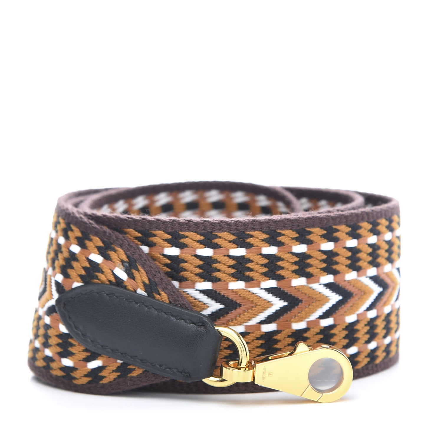 Toile Swift 50mm Sangle Cavale Shoulder Strap Sesame Blanc Black