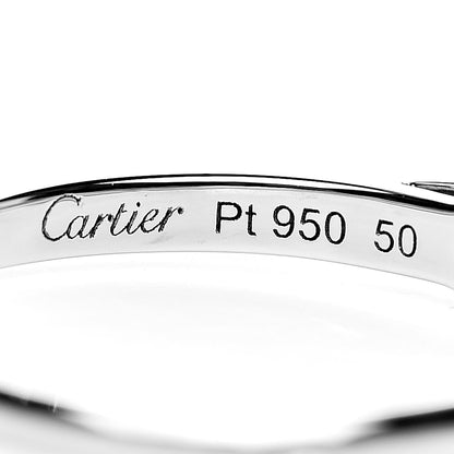 Cartier Platinum Diamond 0.19ct Solitaire Engagement Ring 50 5.25 5 of 7