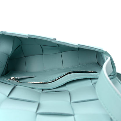 Bottega Veneta Lambskin Maxi Intreccio Cassette Bag Teal Washed 5 of 9