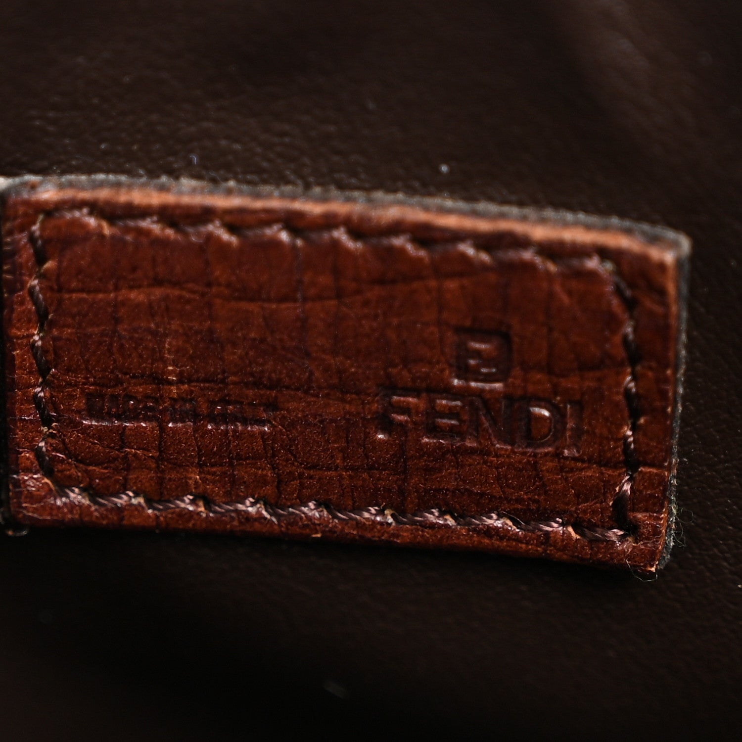 Fendi Zucchino Small Pochette Tobacco 6 of 13