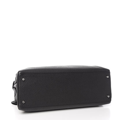 Hermes Taurillon Clemence Retourne Kelly 40 Black 5 of 34