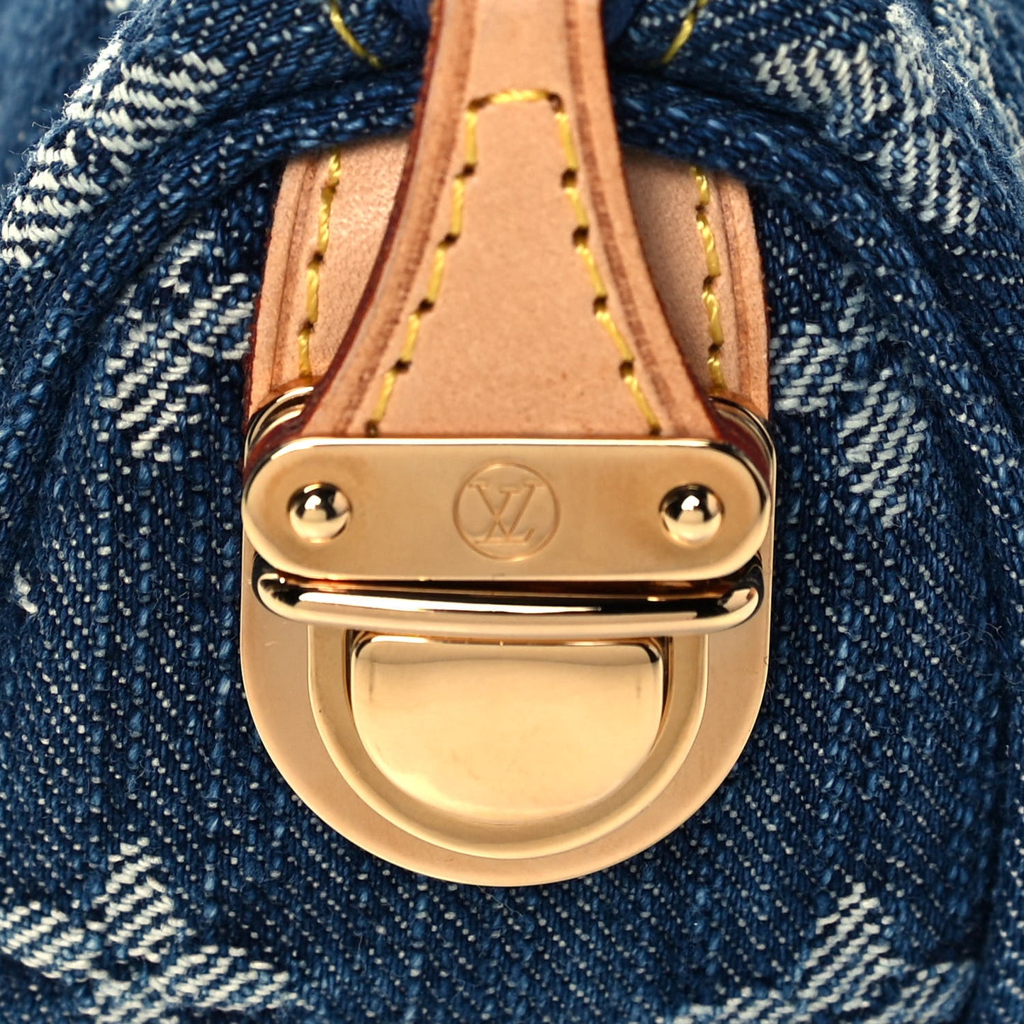 Monogram Denim Pochette Speedy PM Key Holder Blue