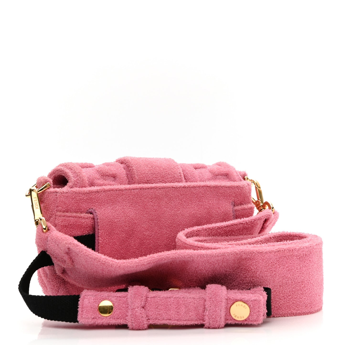 Terry Cloth Vitello Century Matte FF 1974 Embossed Belt Baguette Lollypop