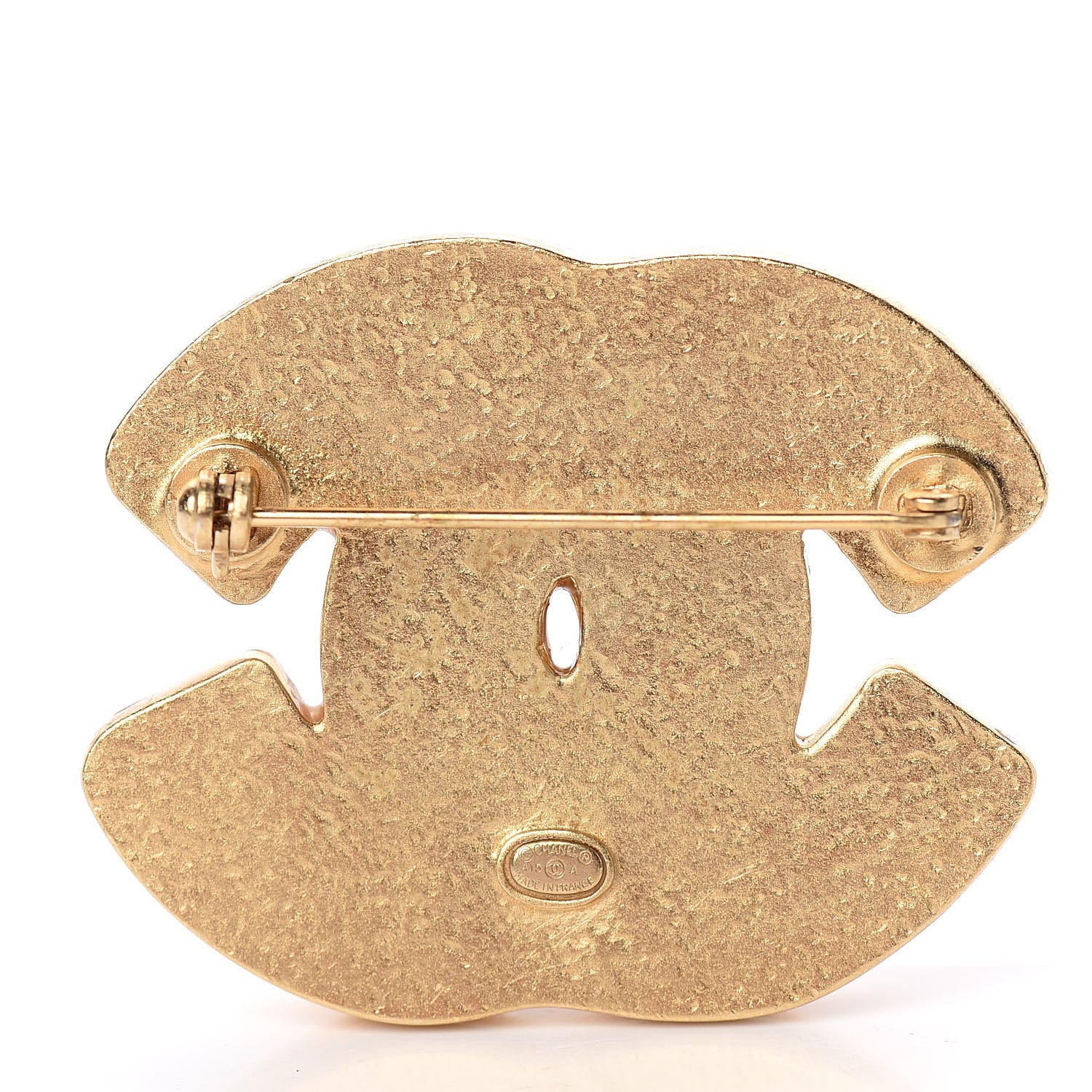 Chanel Enamel CC Floral Brooch Gold White 3 of 5