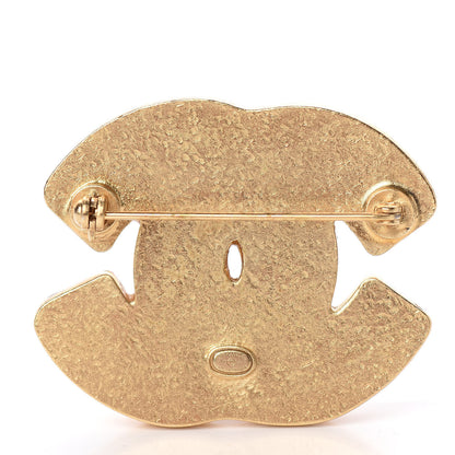 Chanel Enamel CC Floral Brooch Gold White 3 of 5