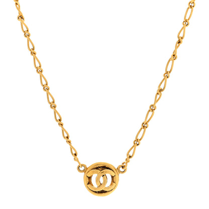 Chanel CC Medallion Choker Chain Necklace Gold 1 of 4