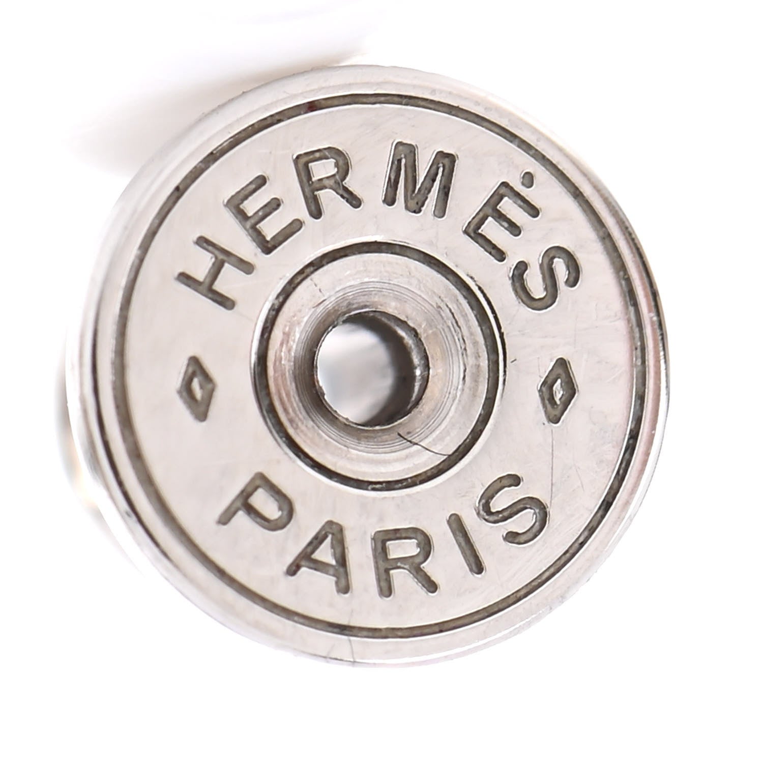 Hermes Palladium Lacquered Mini Pop H Earrings Marron Glace 4 of 7