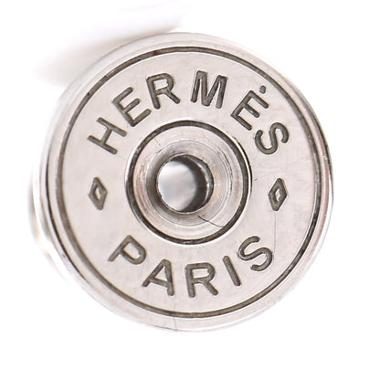 Hermes Palladium Lacquered Mini Pop H Earrings Marron Glace 4 of 7