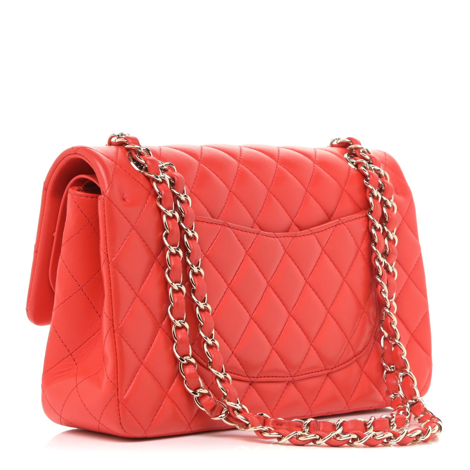Chanel Lambskin Quilted Medium Double Flap Red 3 of 14