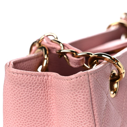 Chanel Caviar Quilted Petit Shopping Tote PST Pink 21 of 24