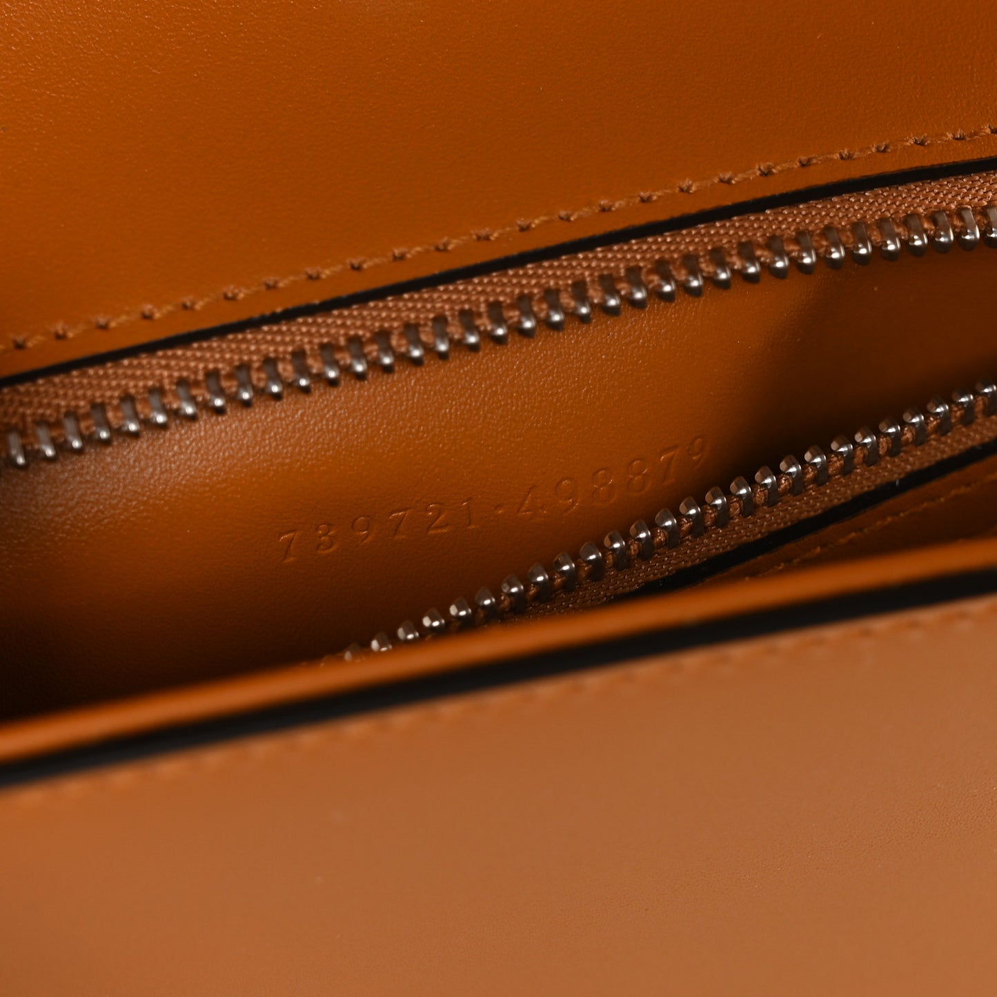 Senna Calfskin Petite GG Top Handle Shoulder Bag Brown