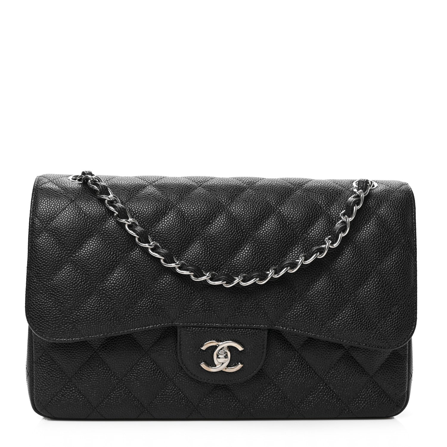 Chanel Caviar Quilted Jumbo Double Flap Black 1 of 9