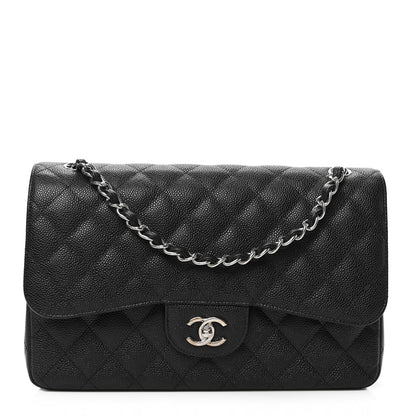 Chanel Caviar Quilted Jumbo Double Flap Black 1 of 9