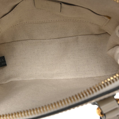 Gucci Boarded Plutone Calfskin Mini Horsebit 1955 Top Handle Bag Mystic White 5 of 10
