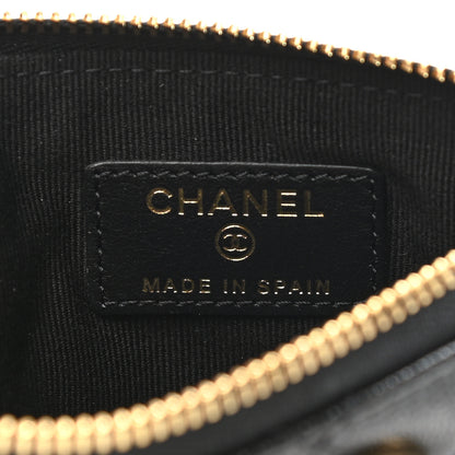 Chanel Caviar Quilted Studded CC Small Pouch Black 6 of 8
